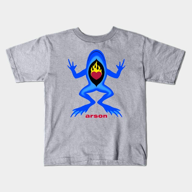 OK Boomer Arson Frog Kids T-Shirt by JayJayJackson